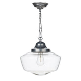 David Hunt Lighting Stowe Pendant Satin Chrome Clear Glass STO0146